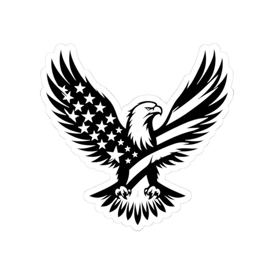 American Flag Eagle Sticker | Patriotic USA Vinyl Decal, Freedom Symbol