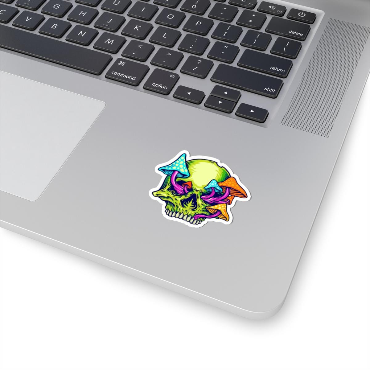 ColorFlow | Trippy Mushroom Skull Vinyl Sticker for Water Bottles Laptops Cars | Psychedelic Art Waterproof Decal