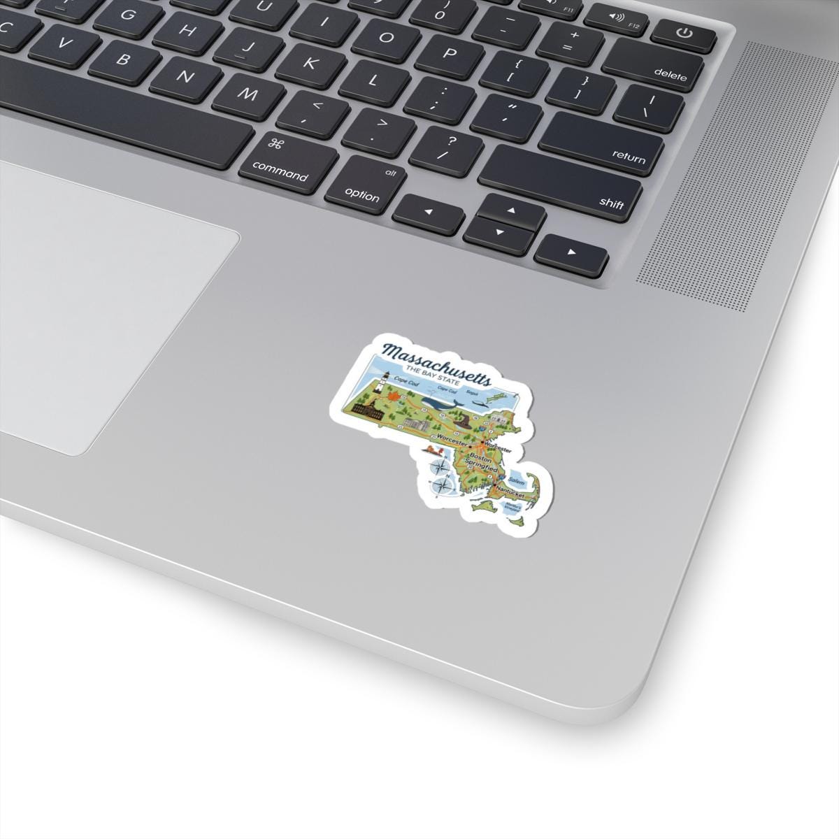 Massachusetts Bay State Vinyl Sticker | Boston Art Decal (Waterproof)