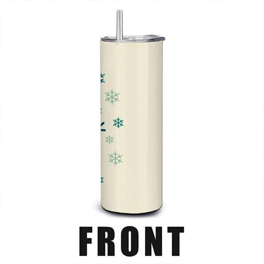 20oz Straight Stainless Steel Tumbler with Straw(Made in USA)