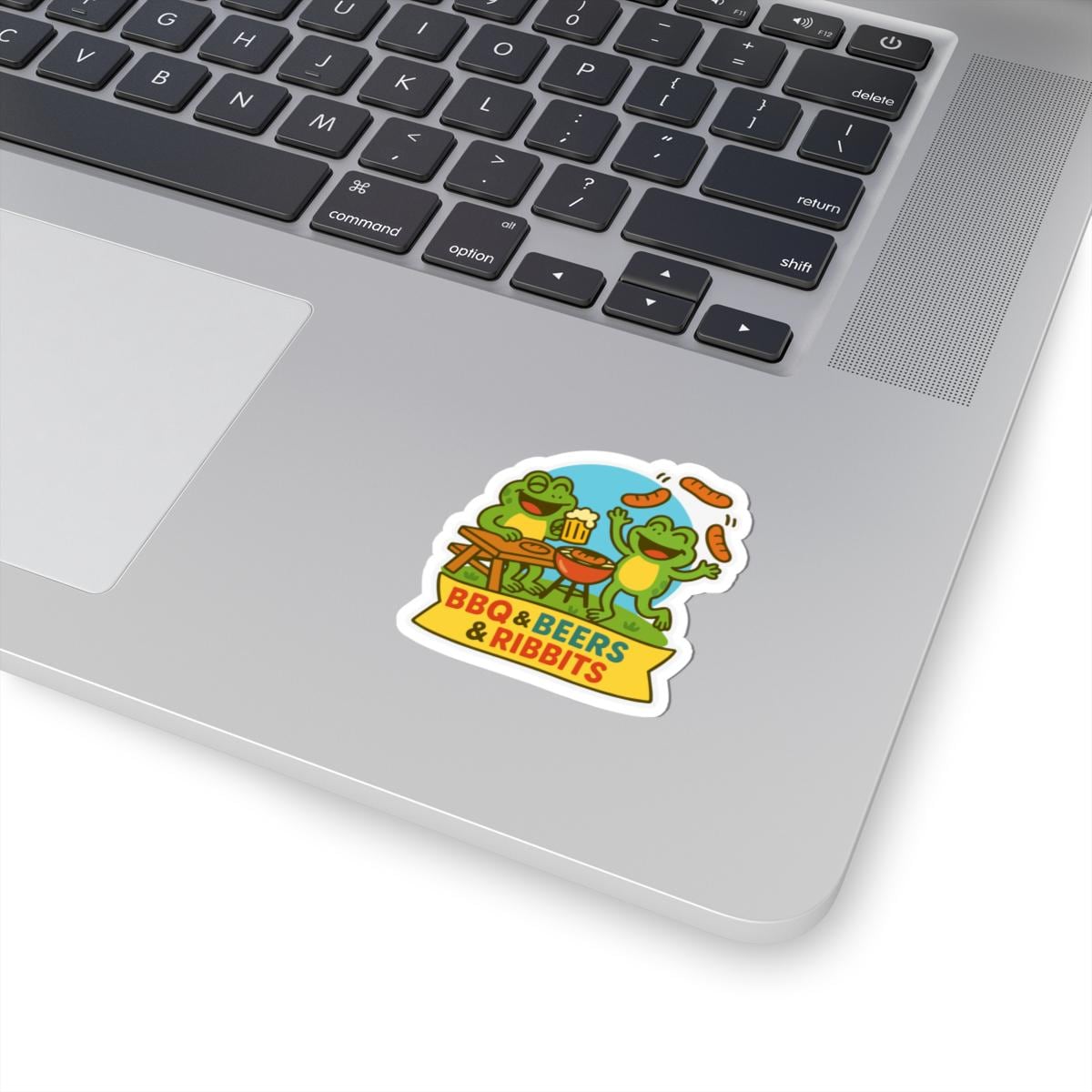 BBQ Beers Ribbits Frog Sticker | Funny Beer Barbecue Vinyl Decal (Waterproof)