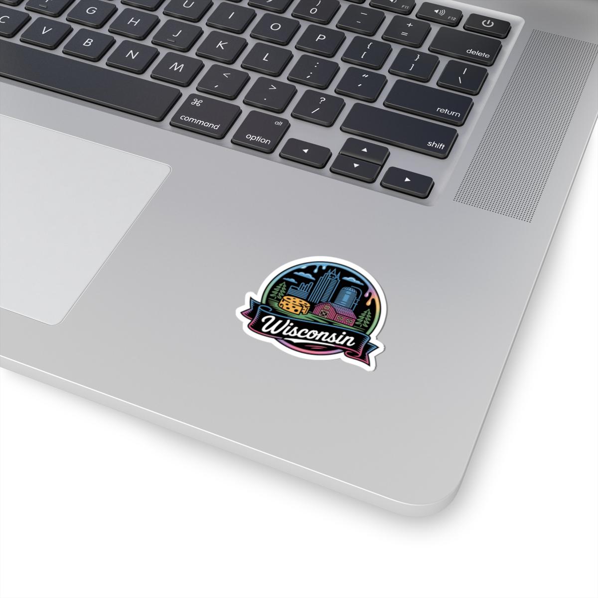 ColorFlow | Wisconsin Barn Cheese Skyline Vinyl Sticker | Dairyland Scenic Travel Art Decal
