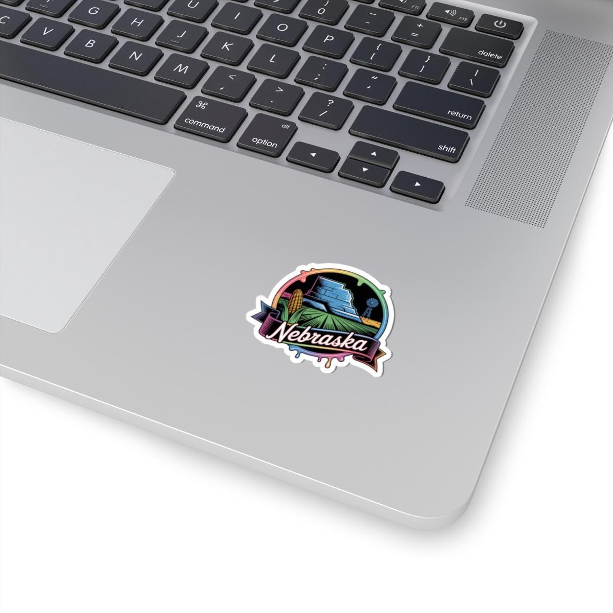 ColorFlow | Nebraska Chimney Rock Prairie Vinyl Sticker | Cornhusker State Scenic Travel Art Decal
