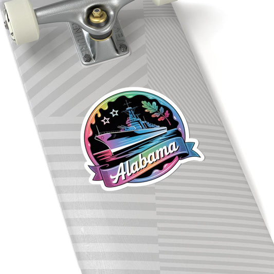 ColorFlow | Alabama Battleship Coastal Heritage Vinyl Sticker | Southern Maritime Travel Art Decal