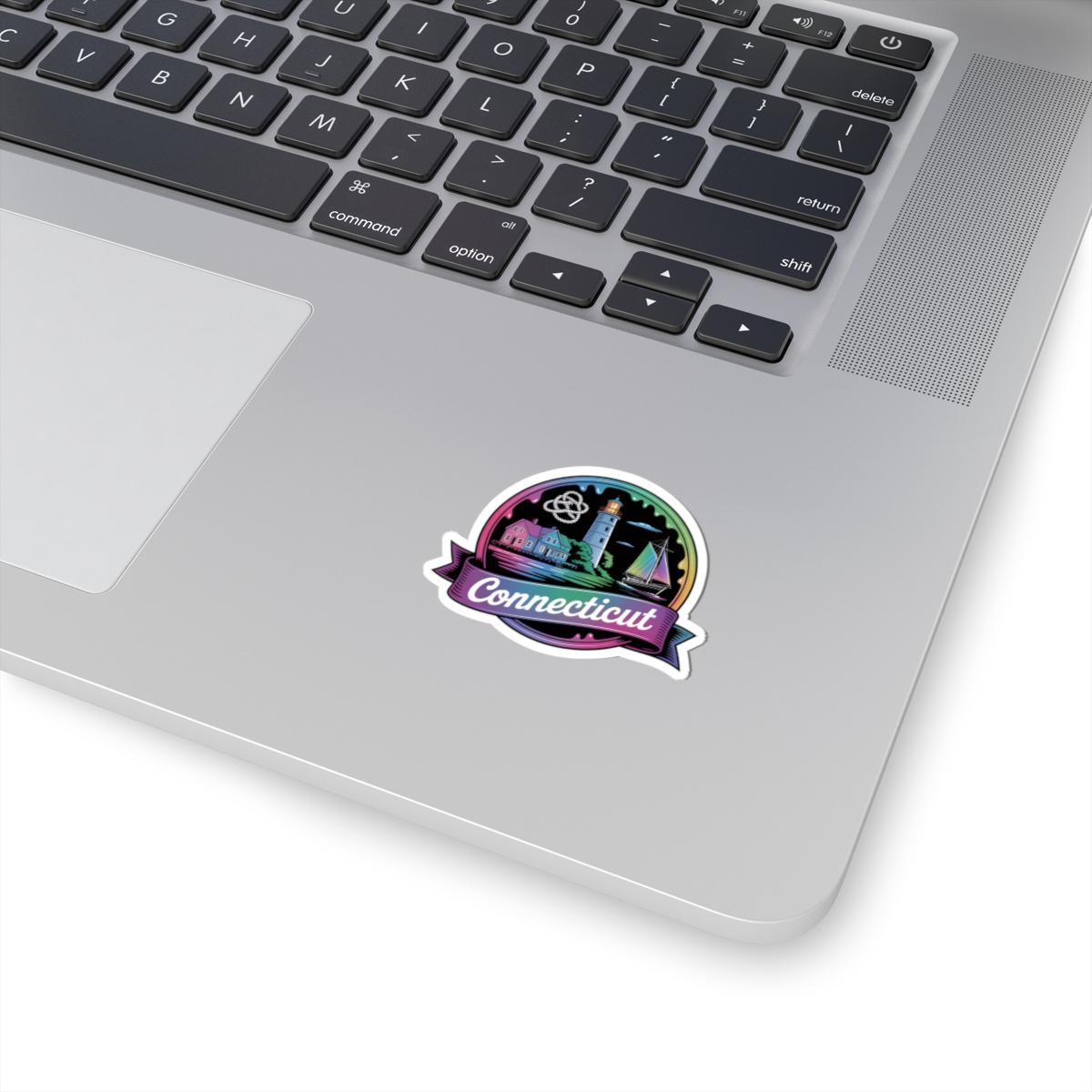 ColorFlow | Connecticut Lighthouse Coastal Charm Vinyl Sticker | New England Nautical Travel Art Decal