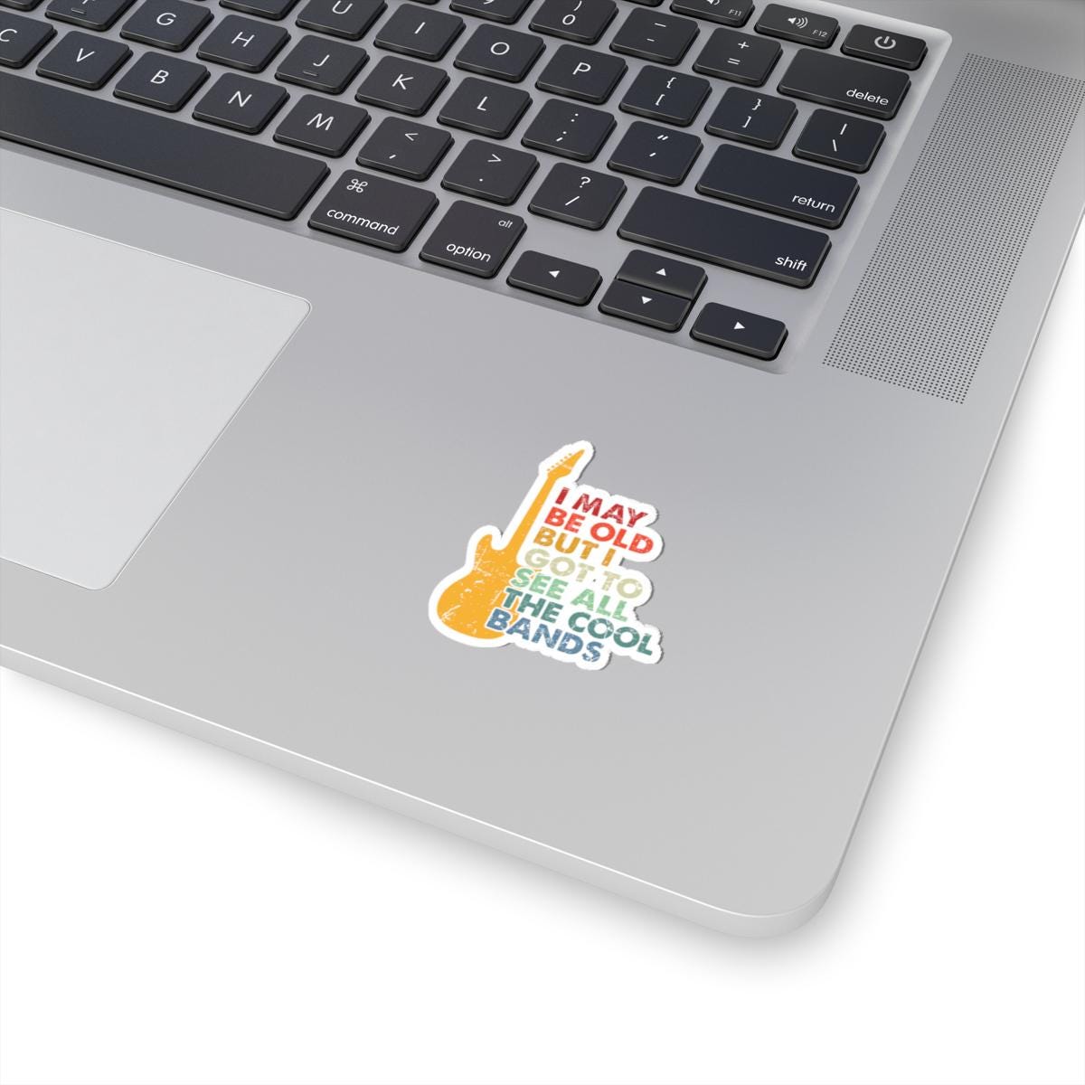 Vintage Guitar Sticker | I May Be Old But I Got To See All Bands Music Lover