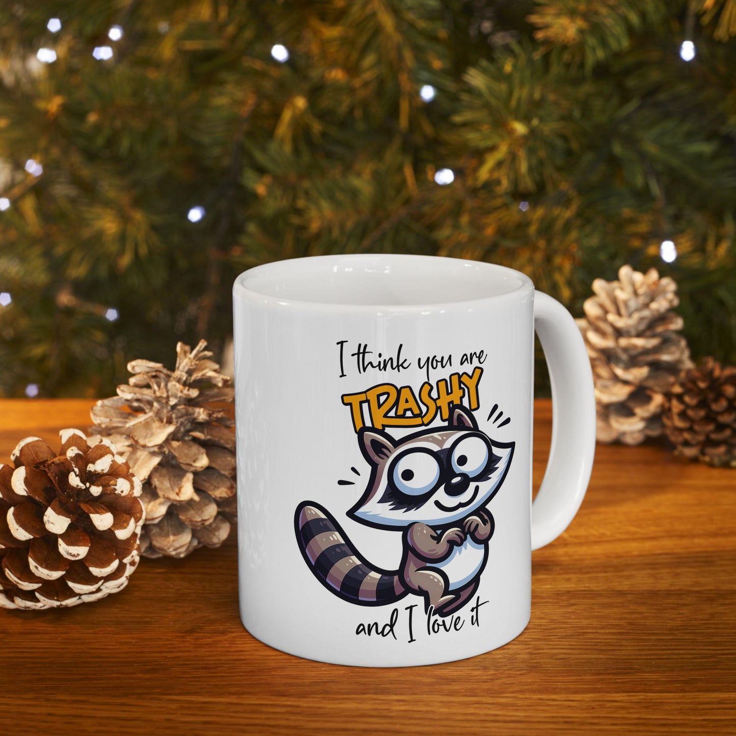 Raccoon Mug | Funny Trashy Animal Coffee Cup, 15oz Ceramic (Dishwasher Safe)
