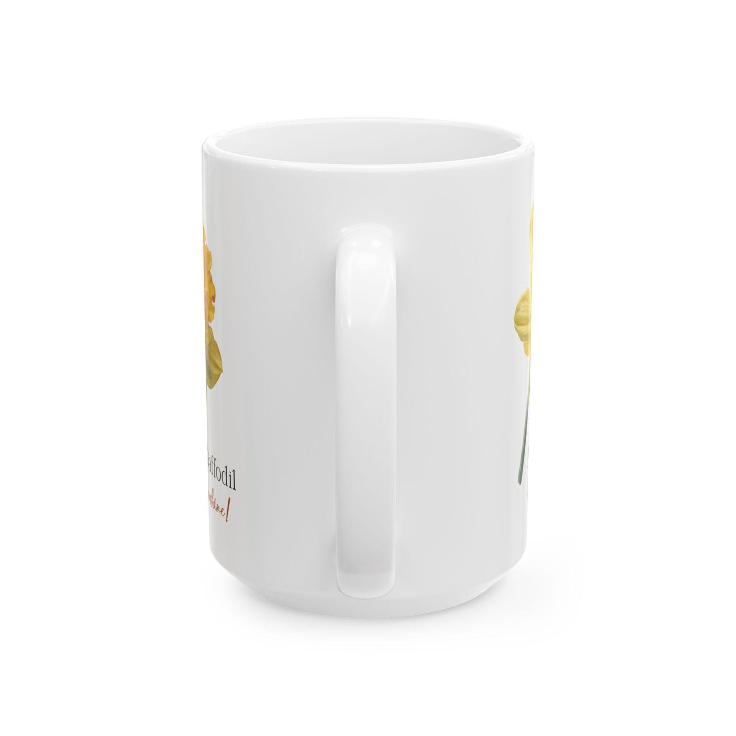 March Daffodil Mug | Yellow Floral Spring Botanical Coffee Cup