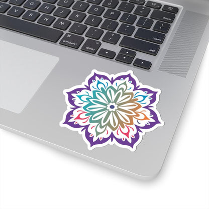 Gradient Mandala Sticker: Boho Sacred Geometry Vinyl Decal