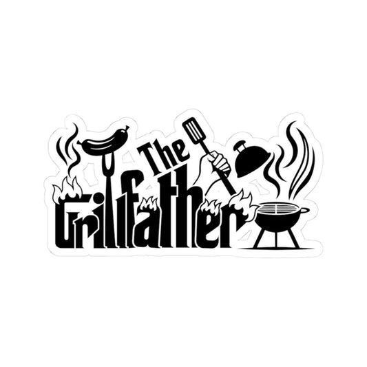 Grillfather Sticker: Funny BBQ Grill Master Gift