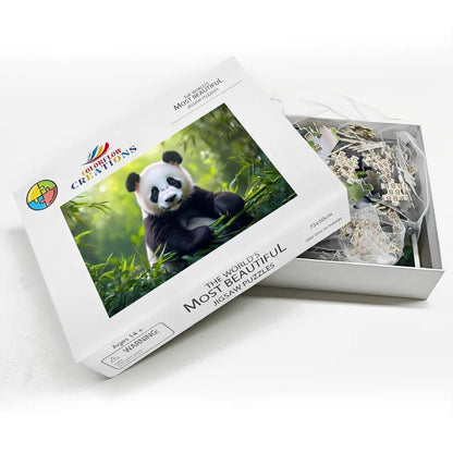 Panda Jigsaw Puzzle: Bamboo Bliss Wooden Puzzle for Adults & Kids