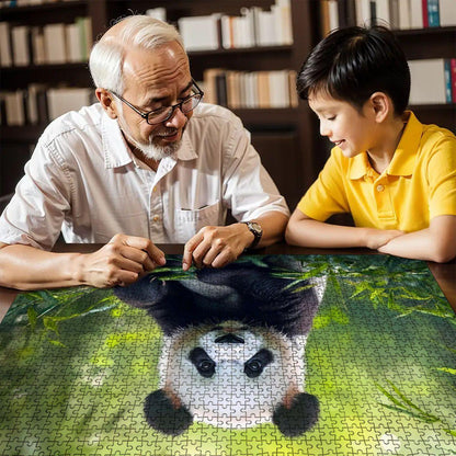 Panda Jigsaw Puzzle: Bamboo Bliss Wooden Puzzle for Adults & Kids