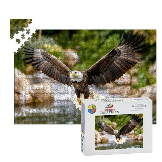 Bald Eagle Wooden Puzzle: Wings of Freedom, Wildlife Nature Gift