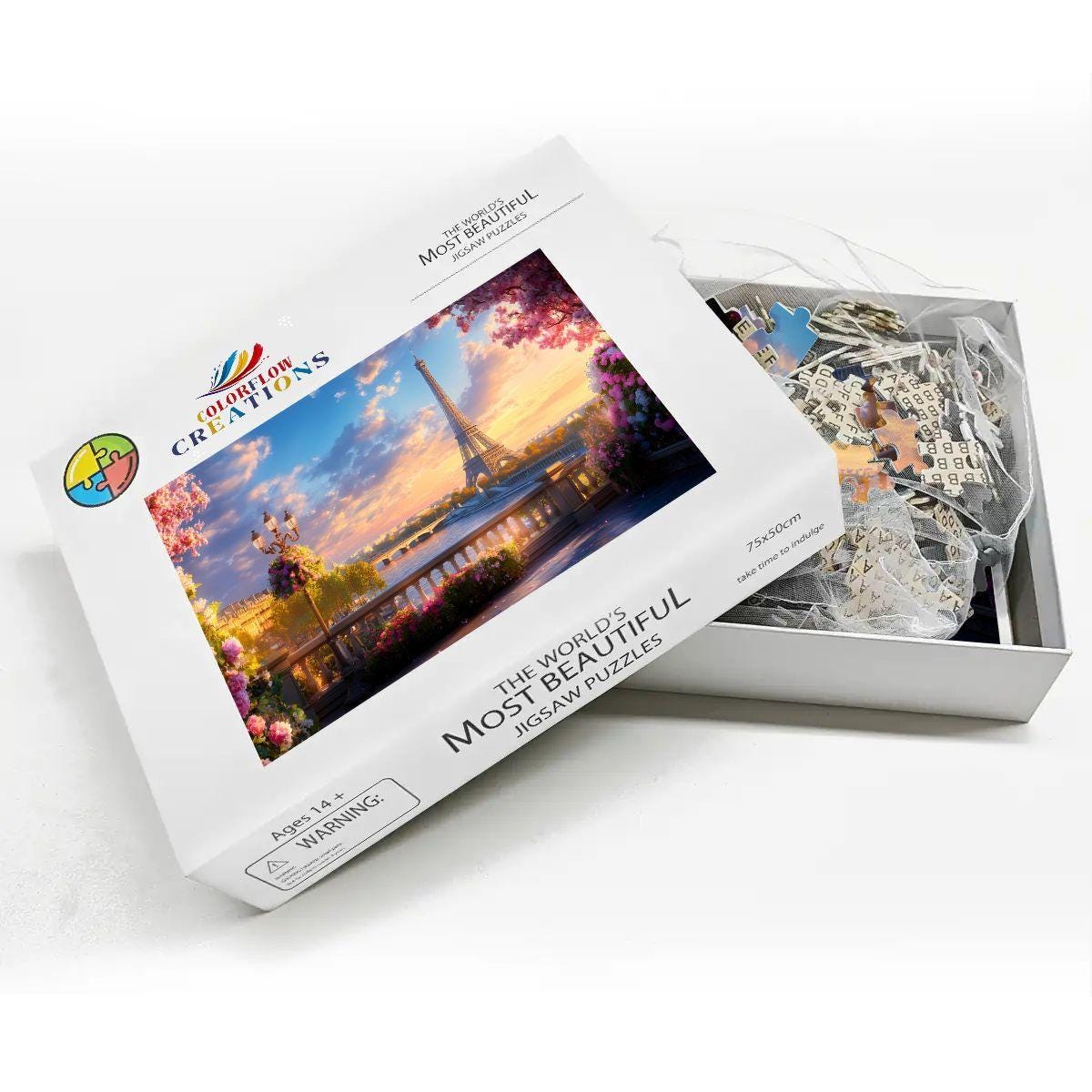 Eiffel Tower Wooden Puzzle: Parisian Romance, Scenic French Travel