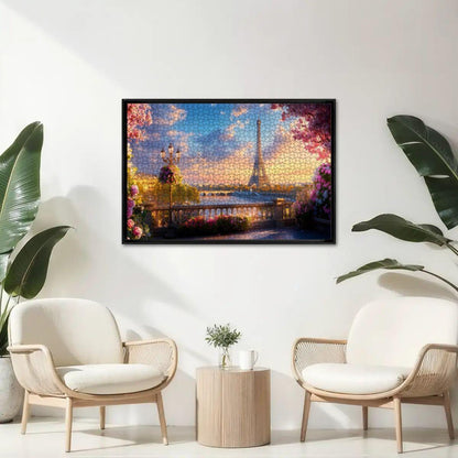 Eiffel Tower Wooden Puzzle: Parisian Romance, Scenic French Travel