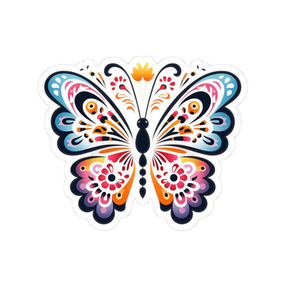 Boho Butterfly Sticker: Vibrant Floral Insect Art, Waterproof Vinyl
