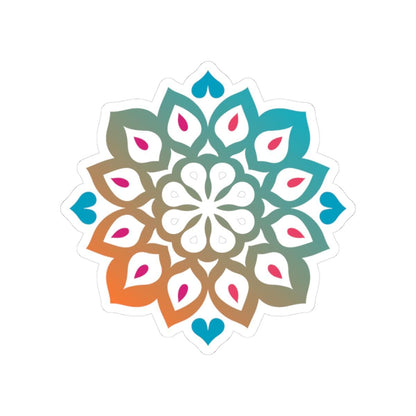 Gradient Mandala Sticker: Boho Sacred Geometry Vinyl Decal