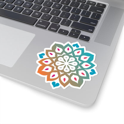 Gradient Mandala Sticker: Boho Sacred Geometry Vinyl Decal