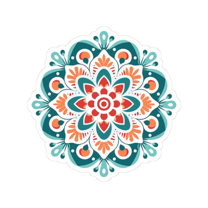 Radiant Mandala Sticker: Vibrant Boho Meditation Art