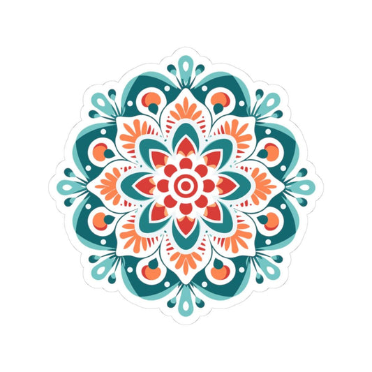 Radiant Mandala Sticker: Vibrant Boho Meditation Art