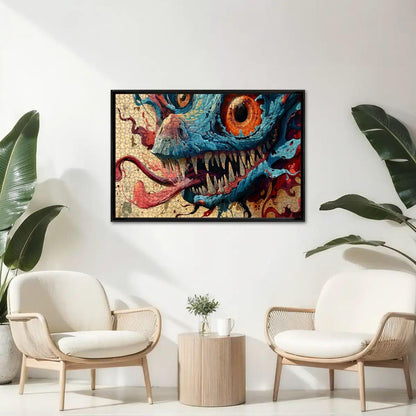 Vortex Maw Wooden Puzzle: Psychedelic Monster Jigsaw for Adults