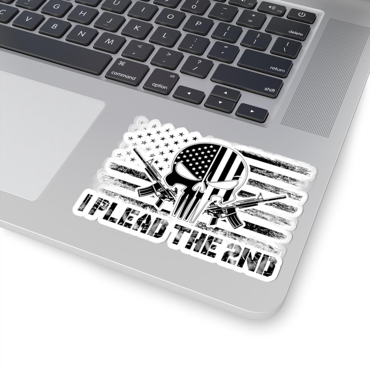 ColorFlow | I Plead The 2nd Sticker Skull Flag Patriotic Gun Rights Decal USA Tactical Design