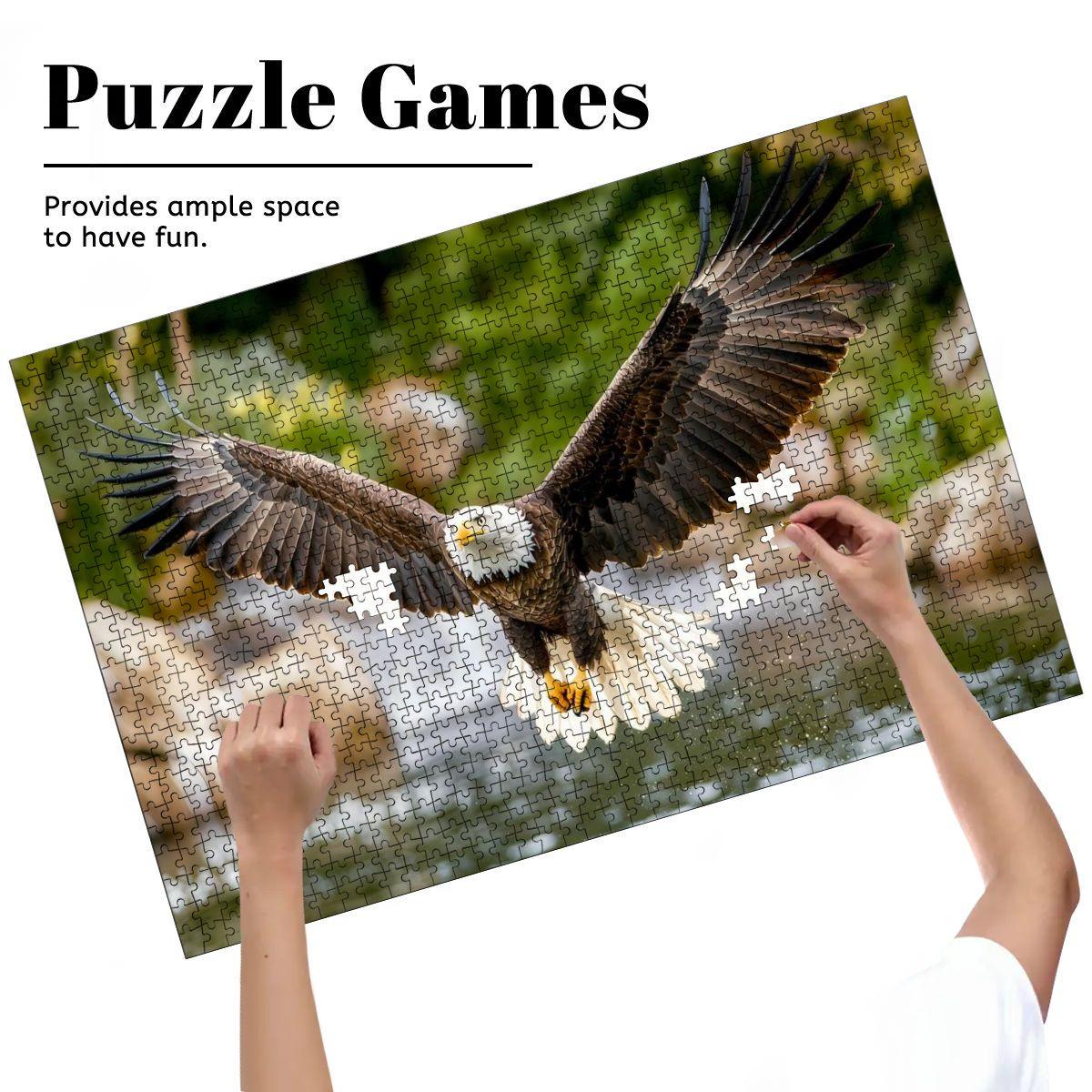 Bald Eagle Wooden Puzzle: Wings of Freedom, Wildlife Nature Gift