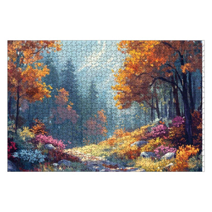ColorFlow | Vibrant Fall Forest Puzzle 1000pc | Premium Wooden Jigsaw