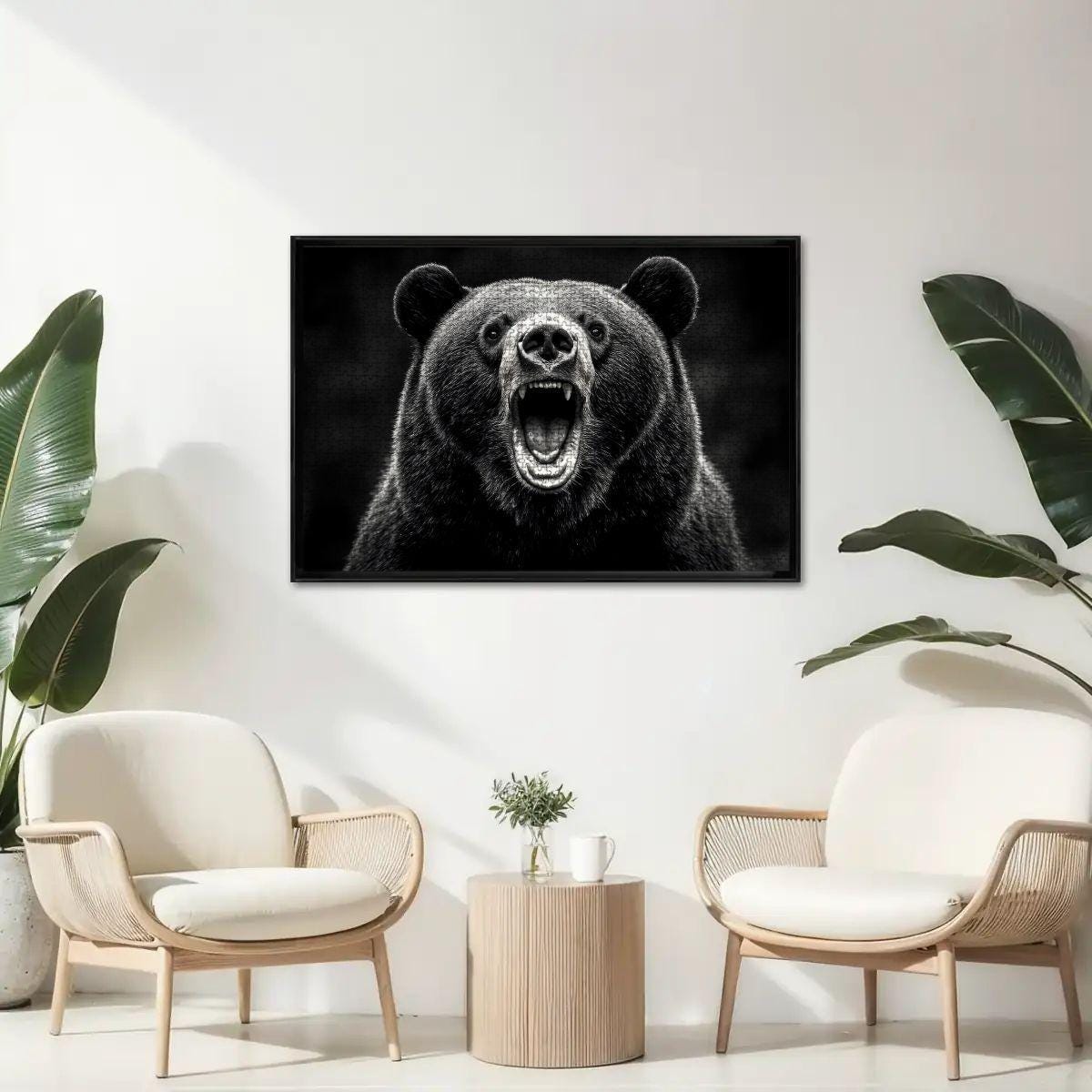ColorFlow |  Wooden Puzzle | Roaring Black Bear | Bold Wildlife Wood Jigsaw Puzzle