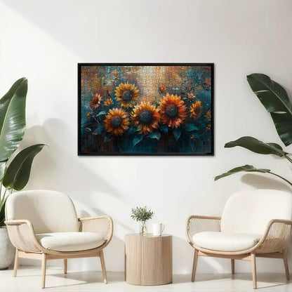 ColorFlow | Moody Sunflower Field Wooden Puzzle 1000pc | Vibrant Nature Art
