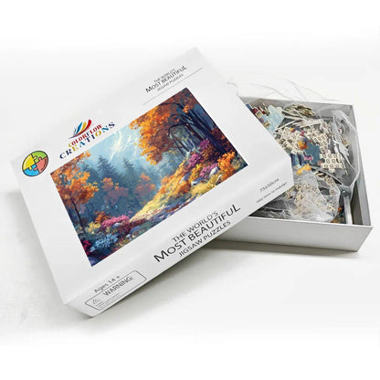 ColorFlow | Vibrant Fall Forest Puzzle 1000pc | Premium Wooden Jigsaw