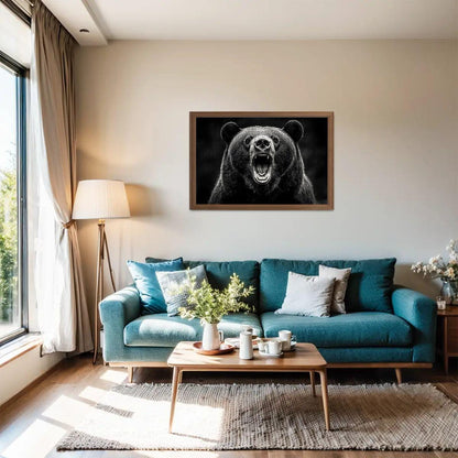 ColorFlow |  Wooden Puzzle | Roaring Black Bear | Bold Wildlife Wood Jigsaw Puzzle