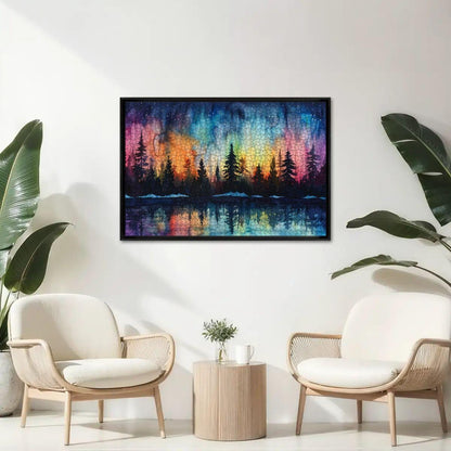 ColorFlow | Aurora Forest Wooden Puzzle 1000pc | Northern Lights Art Jigsaw