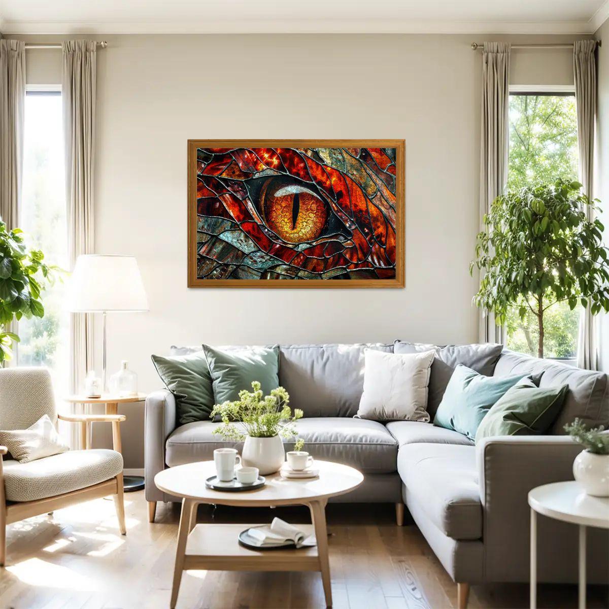 ColorFlow | Inferno Dragon Gaze Wooden Puzzle s | Molten Scaled Art