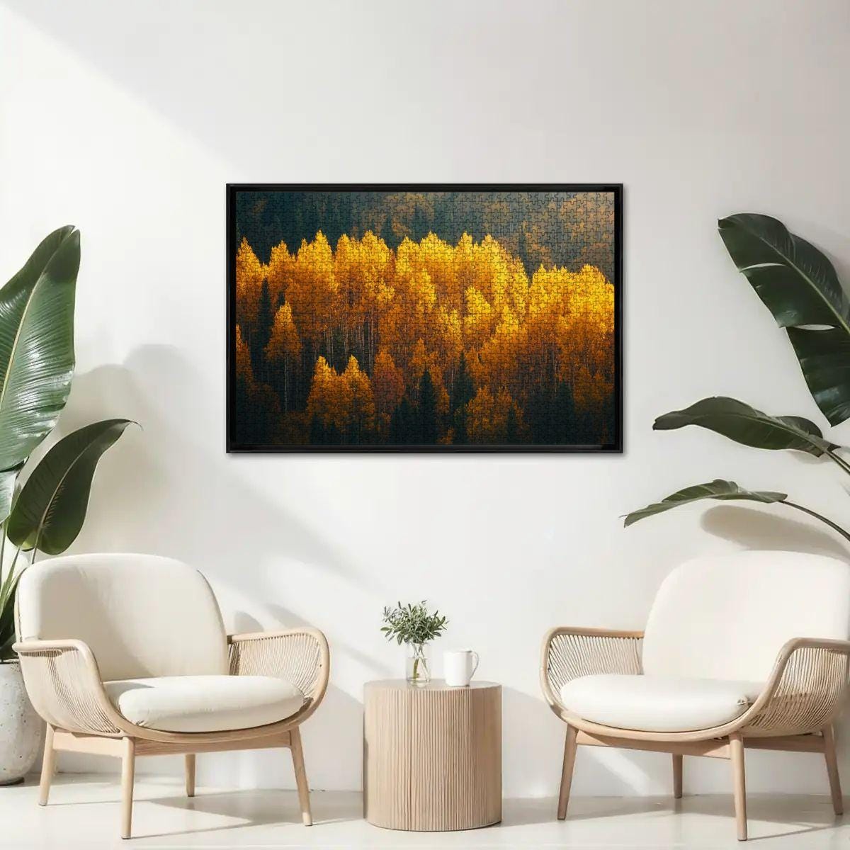 ColorFlow | Aspen Trees in Autumn Wooden Puzzle 1000pc | Serene Fall Landscape