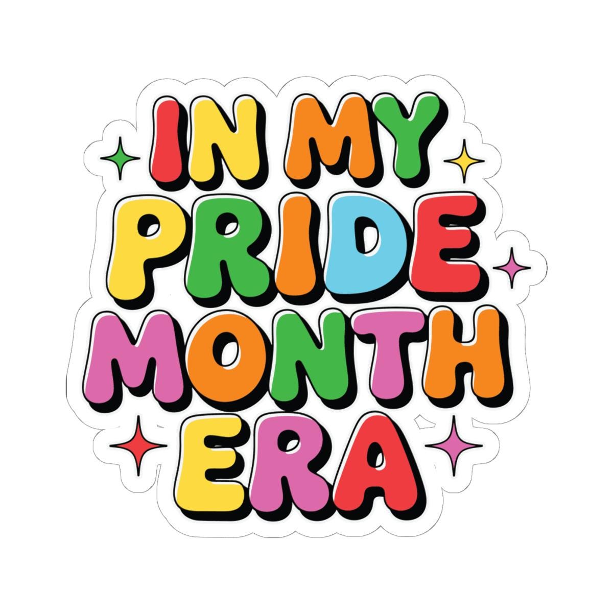 Pride Month Rainbow Sticker: LGBTQ+ Vinyl Laptop Decor
