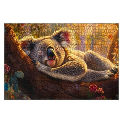 Koala Jigsaw Puzzle : Sleepy Bear Wooden Puzzle