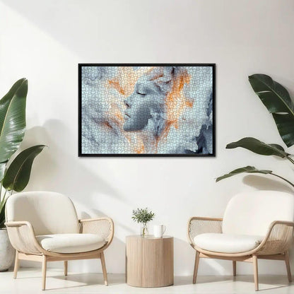 Surreal Fantasy Art Puzzle: Dreamy Face in Clouds -  Wooden Jigsaw