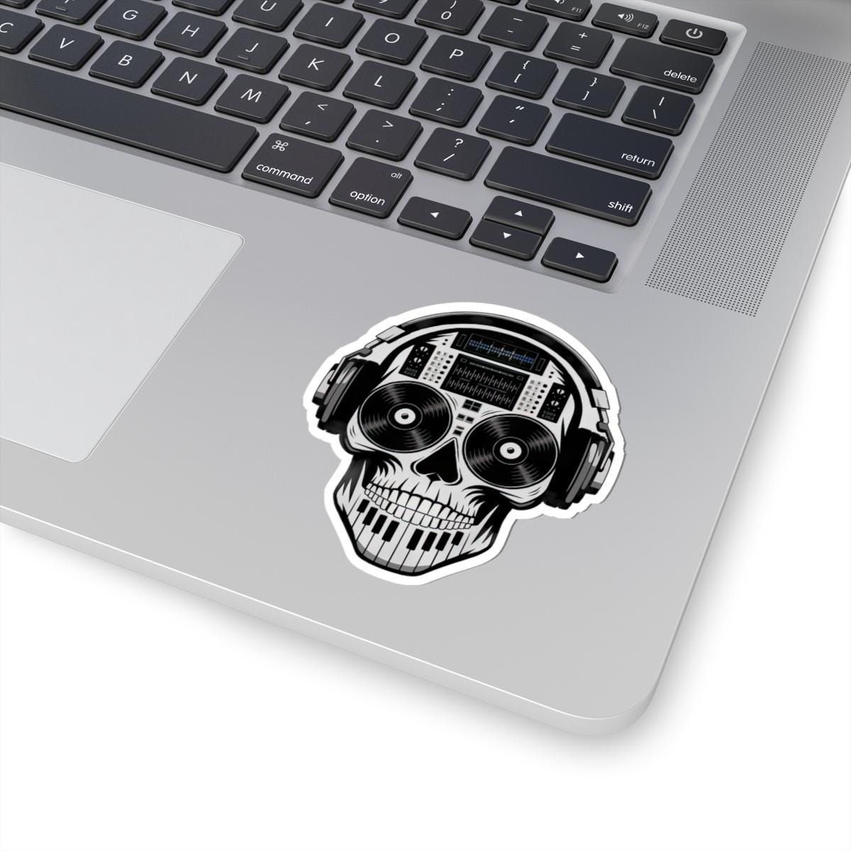 DJ Skull Sticker: Waterproof Vinyl EDM Music Decal