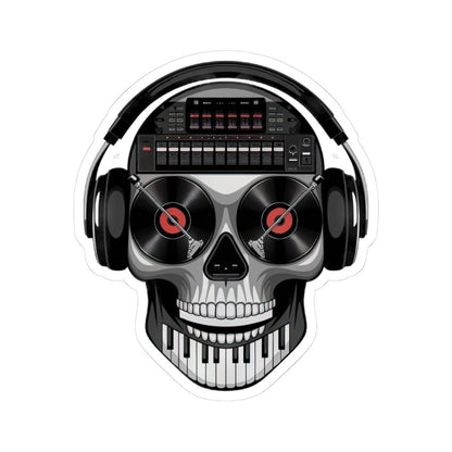 DJ Skull Sticker: Waterproof Vinyl EDM Music Producer Laptop Decal