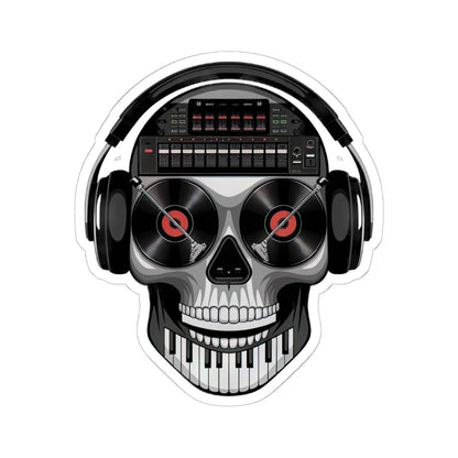 DJ Skull Sticker: Waterproof Vinyl EDM Music Producer Laptop Decal