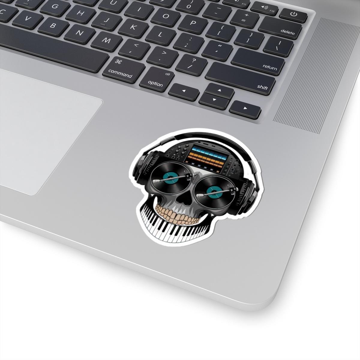DJ Skull Sticker: Waterproof Vinyl EDM Music Producer Decal