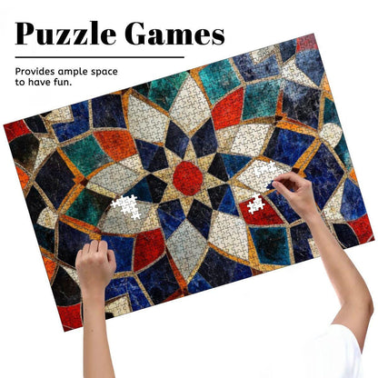 ColorFlow | Tiled Pattern Wooden Puzzle s | Detailed Abstract Mosaic