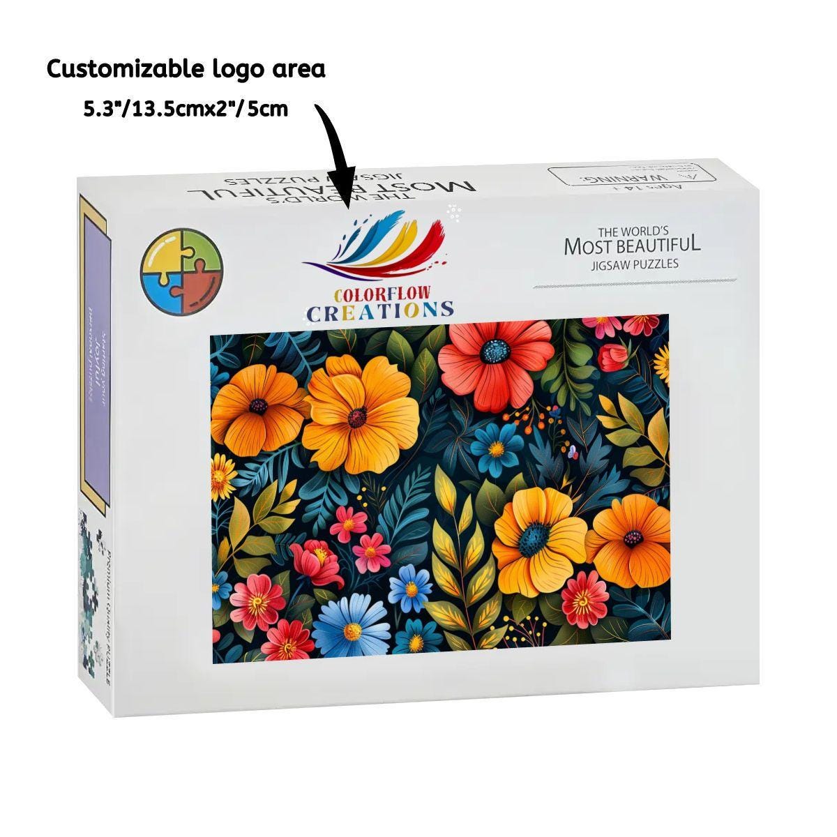 Floral Garden Wooden Jigsaw Puzzle:  Colorful Art