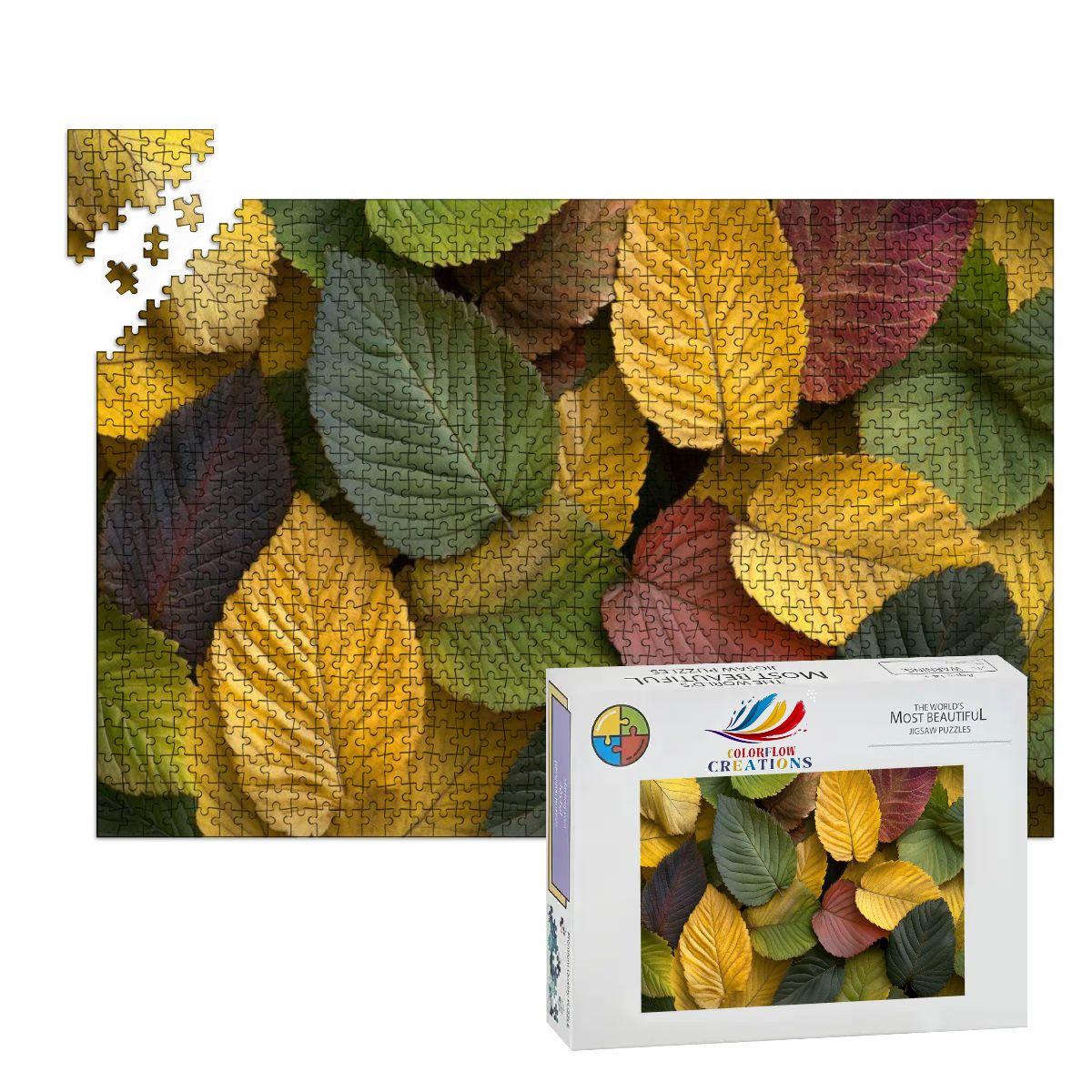 Autumn Leaves Wooden Jigsaw Puzzle:  Fall Foliage, Glossy Finish