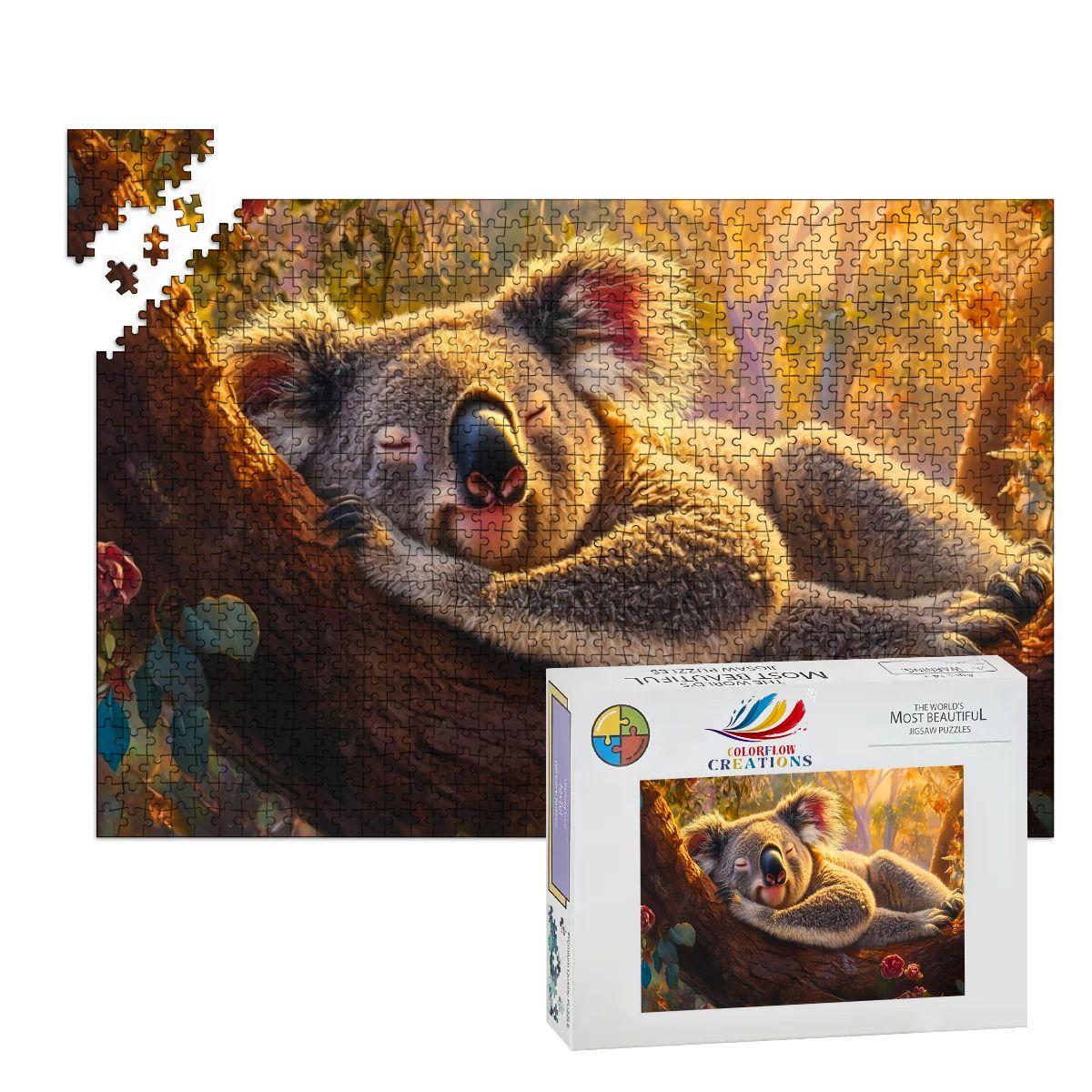 Koala Jigsaw Puzzle : Sleepy Bear Wooden Puzzle