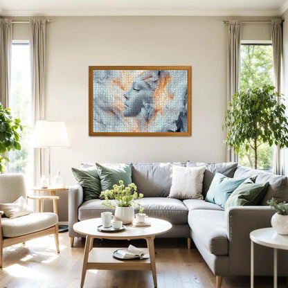 Surreal Fantasy Art Puzzle: Dreamy Face in Clouds -  Wooden Jigsaw