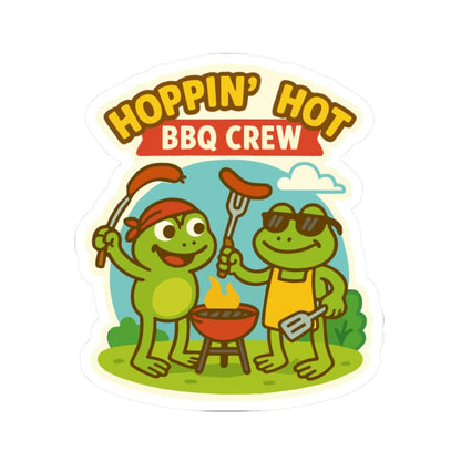 Frog BBQ Crew Sticker | Funny Waterproof Vinyl Decal