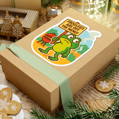 Funny BBQ Frog Sticker | Froglegs Off The Menu Vinyl Decal