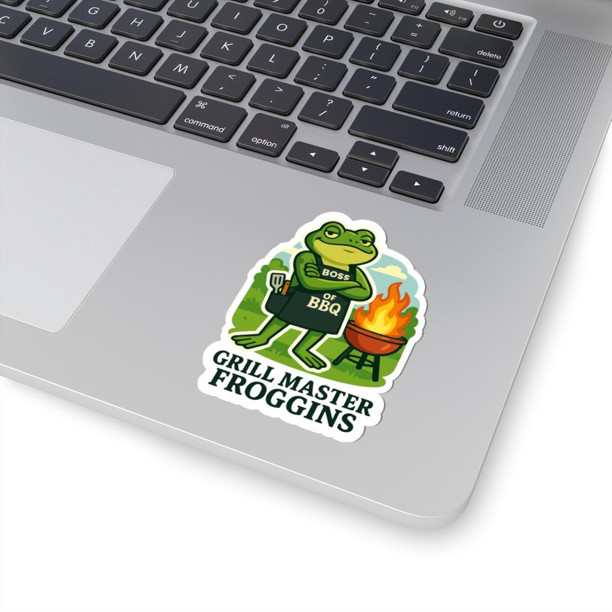 Grill Master Frog Sticker | Funny BBQ Boss Vinyl Decal